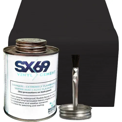 Vista 11 de SX 69 Kit de reparación de vinilo Kit de reparación de casa inflable Rojo Incluye adhesivo de 4 onzas y rollo de vinilo para reparaciones