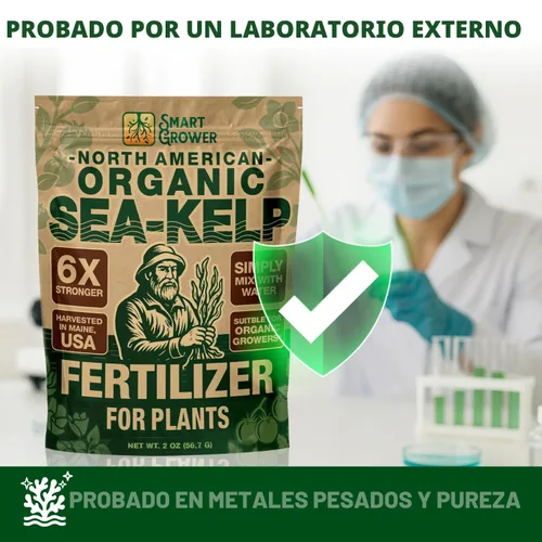 Vista 5 de Fertilizante orgánico de algas marinas para plantas, 2oz hace 50 galones