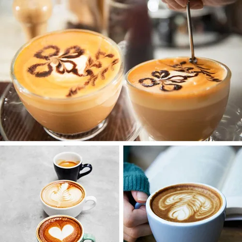 Vista 7 de Pluma artística de café con leche de acero inoxidable – Bolígrafo de especias, accesorio para máquina de café espresso capuchino, herramienta
