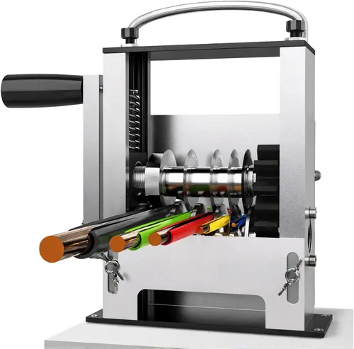 Vista 8 de cjc Máquina peladora de cables 2 en 1, 6 canales y 5 cuchillas, manual y perforadora para cables de chatarra de 0.12 a 0.67 pulgadas (3 a 0.669 in)