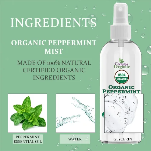Vista 5 de Dr Joe Lab Bruma de menta orgánica para el cuidado de la piel – Certificado orgánico USDA – Spray facial – Calmante y relajante – Aceite esencial