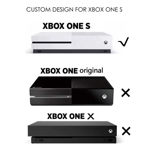 Vista 3 de Monzlteck Wall Mount for Xbox One SAll Metal Vertical Hanging On Wall with Power Botton LeftRight,Wall Shelf Bracket for Xbox 1S