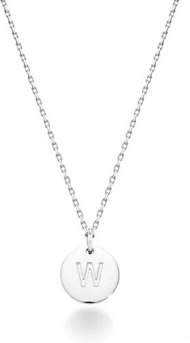 Vista 34 de Miabella Italian 925 Sterling Silver Initial Necklace Women Letter Pendant Plata esterlina