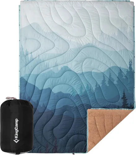 Vista 30 de KingCamp Manta de camping ultraligera, manta plegable portátil, 79 x 57 color fantasía (Canoe)