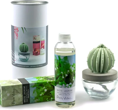Vista 22 de Barril Cactus Cerámica Difusor de Fragancia Combo 6.8 fl oz Hermoso