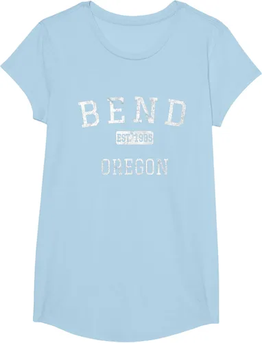 Vista 18 de Bend Oregon OR Camiseta vintage, Negro