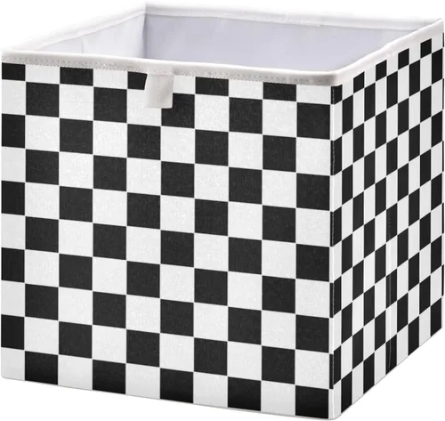 Vista 16 de CaTaKu Bats Star - Cubos de almacenamiento plegables de tela de 11 pulgadas con diseño de estrella, color negro, cajas de almacenamiento plegables