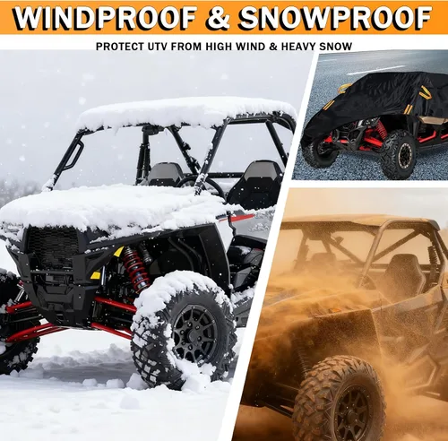 Vista 5 de Fundas UTV resistentes para CFMoto UForce 800 2014-2020, protección Oxford 210D para todo tipo de clima, cubierta lateral a lado, resistente al
