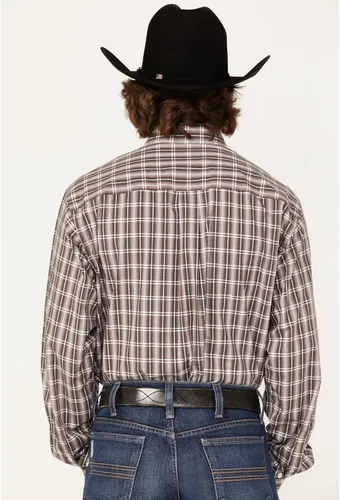 Vista 4 de Cinch Camisa occidental con botones de manga larga con estampado de cuadros múltiples para hombre - Mtw1105422