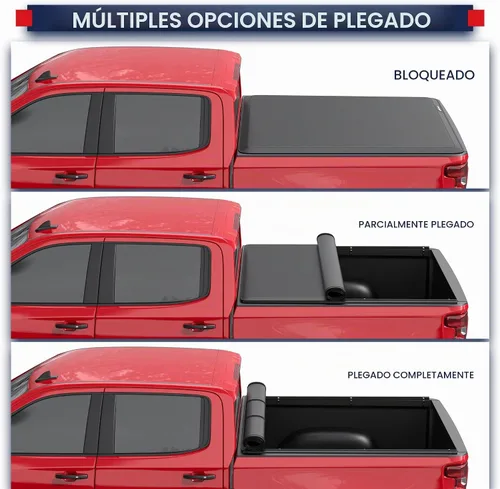 Vista 4 de MOSTPLUS Cubierta Enrollable de Vinilo Suave para Caja de Camión Tonneau Compatible con Chevrolet Colorado/GMC Canyon 2004-2014 Caja de 5 Pies 61