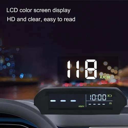 Vista 5 de Acouto Universal Auto HUD Proyector Multifuncional Velocímetro Vehículo de Carga Solar Pantalla de Video