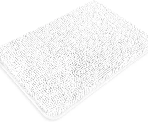 Vista 39 de Yeaban Alfombra de pasillo de baño de 24 x 72 pulgadas, antideslizante, alfombra de baño larga de felpilla gruesa, absorbente y lavable, alfombra