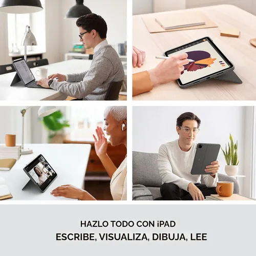 Vista 2 de Logitech Combo Touch - Funda con teclado retroiluminado desmontable para iPad Pro de 11 pulgadas