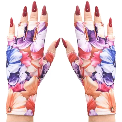 Vista 31 de ManiGlovz - Guantes de uñas originales con protección UPF 50+ UV Manicura de gel y guantes anti UV sin dedos para mujeres Se pueden utilizar