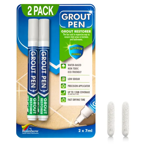 Vista 10 de Rotulador de lechada beige para azulejos: pintura impermeable para lechada, colorante para lechada de azulejos y bolígrafo sellador, estrecho, 0.197
