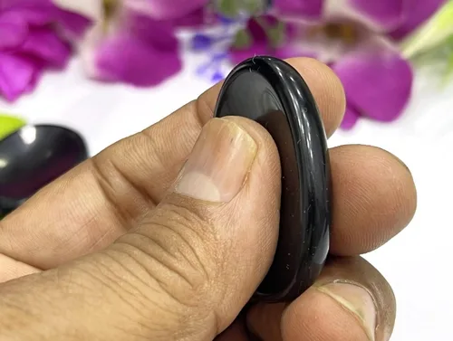 Vista 3 de GEMSCITE 5 piedras preciosas naturales, piedras para la preocupación del pulgar, cristal curativo de reiki, piedra de palma de bolsillo de energía