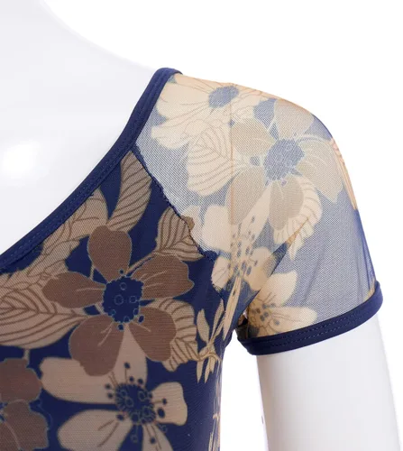 Vista 34 de AFAVOM Leotardos de ballet para mujeres adultas con estampado de flores de mariposa sin espalda, leotardos de gimnasia con brasier y prácticas
