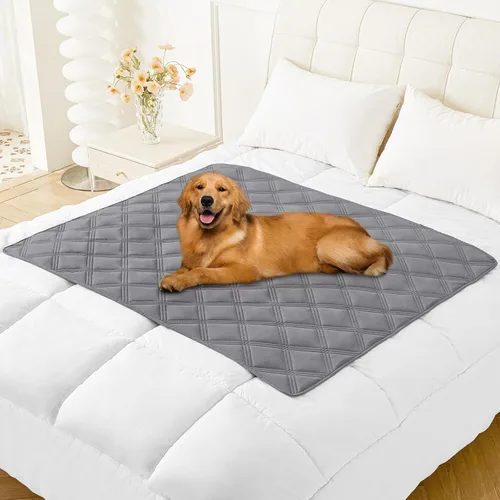 Vista 134 de Smiry Funda impermeable para cama de perro, manta reversible para mascotas para sofá Manta suave lavable para perro, funda a prueba de fugas