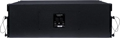 Vista 5 de Sound Town ZETHUS 4 x Sistema de altavoces de matriz de línea dual de 10” con controladores de compresión de titanio, rango