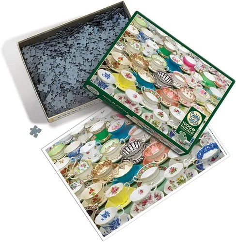 Vista 2 de Cobble Hill - Rompecabezas de 1000 piezas, tazas de té, póster de muestra incluido