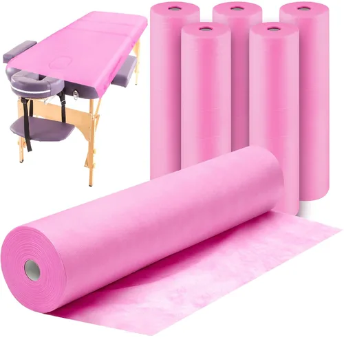Vista 21 de Tudomro 1 rollo de sábanas desechables no tejidas cubiertas de papel para mesa de masaje, sábanas de masaje de tela no tejida, cubierta de cama