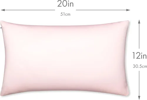 Vista 2 de PILLOWY Almohada Decorativa de 12" x 20" - Crema Durazno: 1 PIEZA Almohada de Microperlas Premium de Lujo con Tela de Nylon/Spandex 85/15. Siempre