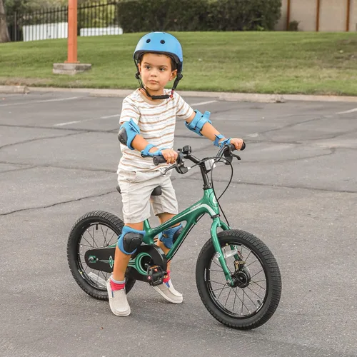 Vista 2 de RoyalBaby Astro Kids Bike 14-18 Inch Magnesium Alloy Bicycle Verde