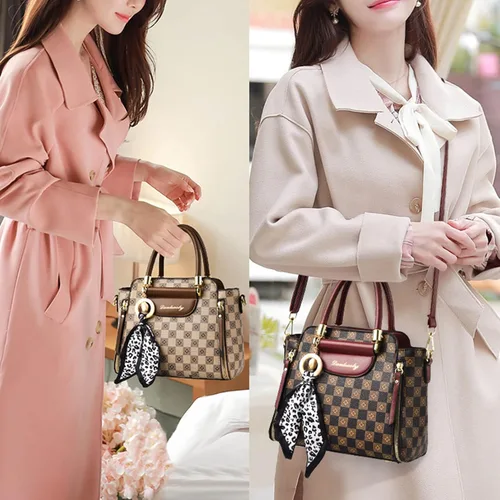 Vista 2 de Bolsos de mano y monedero para mujer, bolso de hombro retro con asa superior