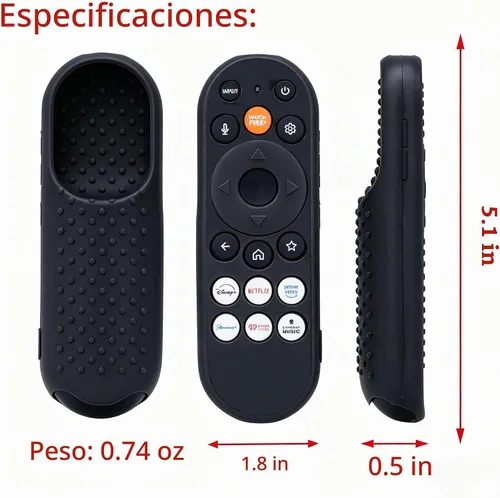 Vista 3 de LEFXMOPHY XRT290 Cubierta Remota Para ONN/VIZIO XRT181 XRT290 WRT290 XRT29X Funda Protectora De Silicona XRT 290 Funda Protectora - Negro