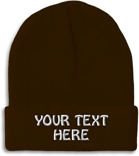 Vista 42 de Gorro de invierno para hombres y mujeres, gorro de acrílico con texto personalizado personalizado
