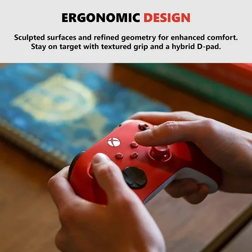 Vista 3 de Xbox Core Wireless Gaming Controller – Pulse Red Series X S, One, Windows PC, Android, and iOS