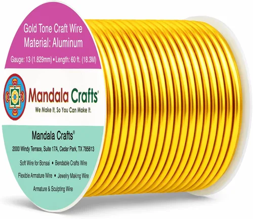 Vista 300 de Mandala Crafts - Alambre de aluminio anodizado de calibre 22 para hacer joyas - 137.2 m de alambre flexible surtido y coloreado - Doble para bonsái