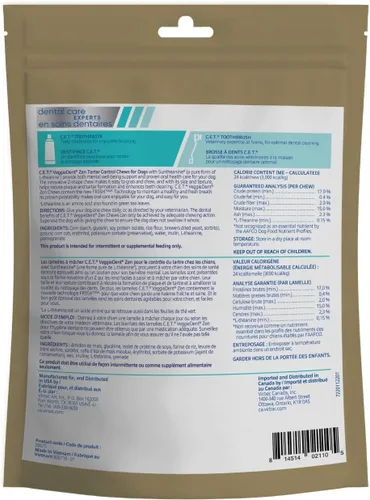 Vista 2 de Virbac C.E.T. VEGGIEDENT Zen Mordillos para el control del sarro para perros - Extra Pequeño