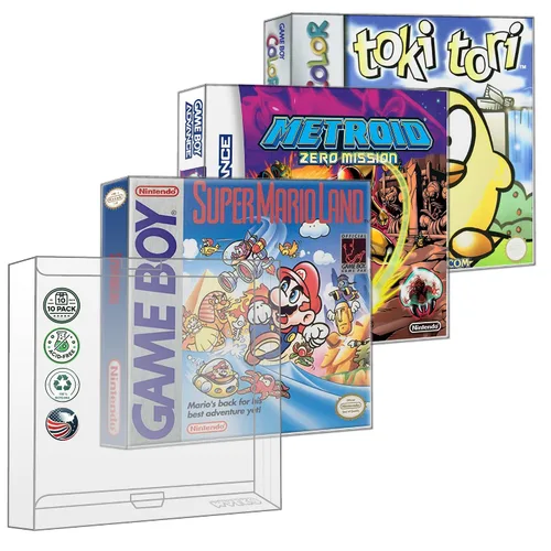 Vista 8 de MALKO Paquete de 10 protectores de videojuegos compatibles con Nintendo 3DS Funda de plástico transparente