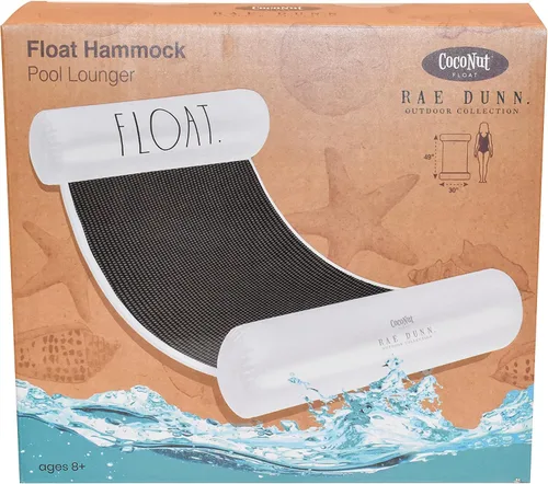 Vista 5 de Rae Dunn x CocoNut Float - Flotador de hamaca para adultos, tamaño adulto, inflable, flotador de silla de montar y silla de descanso, versátil