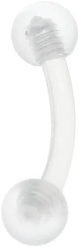 Vista 4 de Oasis Plus 10 piercings de 16G transparente flexible Bioplast Retenedor de arco de ojo para labio Jestrum, labret vertical, mordeduras de serpiente