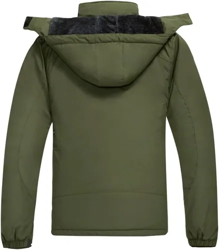Vista 2 de Chaqueta de esquí impermeable de montaña para hombre, rompevientos de invierno, cálida, con capucha, para snowboard