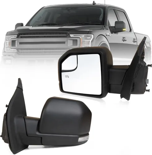Vista 9 de MITZONE Espejo lateral del lado del conductor F150 Compatible con Ford F-150 2015-2020 con vidrio de punto ciego, eléctrico, 3 pines sin luz