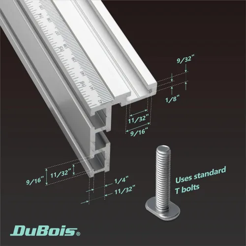 Vista 2 de DuBois 51009 Calibrador de Inglete de Aluminio con Cinta Métrica de Derecha a Izquierda 16-1/2