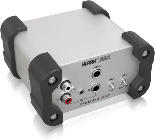 Vista 3 de Klark teknik PRO DI AV 2 DI 22P Caja DI estéreo pasiva con transformadores Midas y rango dinámico extendido
