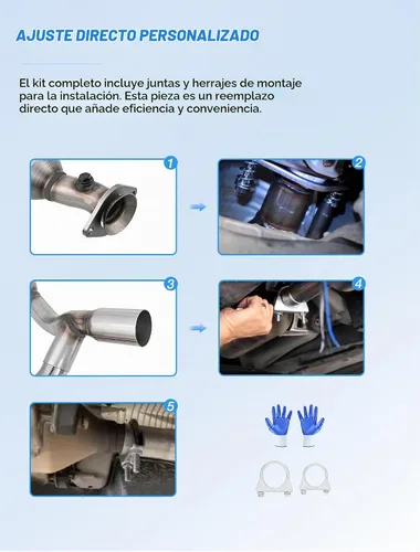 Vista 4 de Nilight Convertidor catalítico para Dodge Ram 1500 5.7L V8 2009 2010 2011 2012 2013 2014 2015 2016 (estándar EPA)
