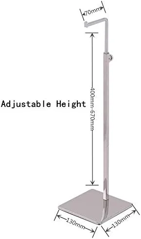Vista 4 de Soporte de bolso de metal de altura ajustable para mujer, soporte de exhibición de bolso