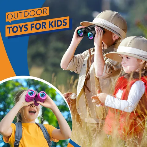 Vista 3 de Juguetes para niños de 3 a 8 años: prismáticos para niños con manual de observación de aves 4 5 6 7 8 años niños niñas regalos de Navidad