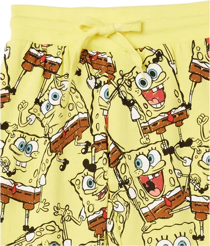 Vista 2 de Nickelodeon Spongebob Squarepants Jogger All Over Print Sweatpants-Girls 4-16