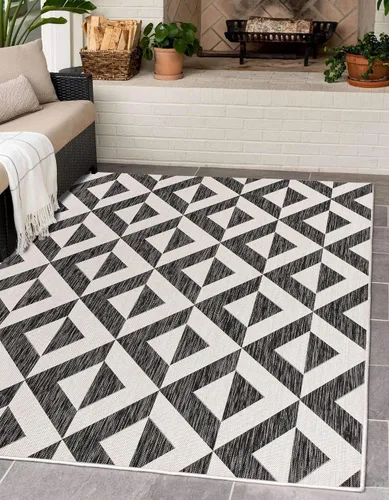 Vista 11 de Unique Loom Jill Zarin Outdoor Collection - Alfombra rectangular (2 pies 2 pulgadas x 3 pies 1 pulgadas, rectangular, beige y marrón)