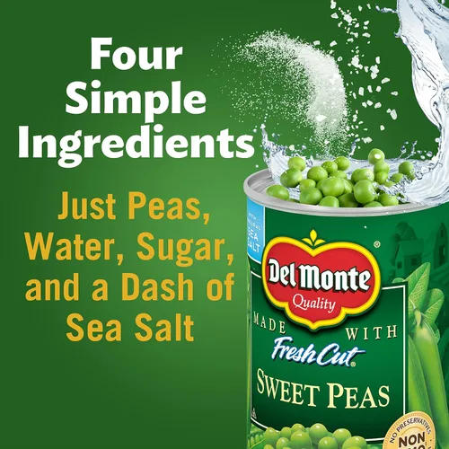 Vista 3 de Del Monte Guisantes dulces enlatados, lata de 15 oz