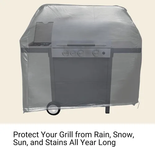 Vista 7 de Formosa Covers Funda para parrilla de 48 pulgadas, funda de vinilo gris impermeable para barbacoa, compatible con Weber Spirit II E-210, Napoleon