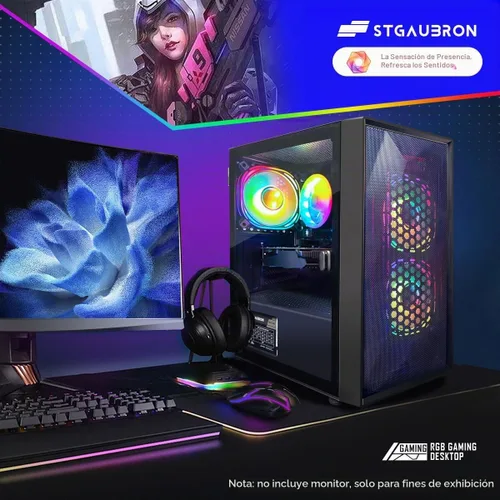 Vista 5 de Escritorio para PC para juegos STGAubron, Corei5 8ª generación, RX 550 4G, DDR4,512G SSD de 16G