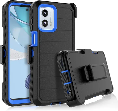 Vista 8 de Njjex Funda resistente para Moto G 5G 2023, para Motorola G 5G 2023 con funda de clip para cinturón, protector de pantalla integrado resistente a