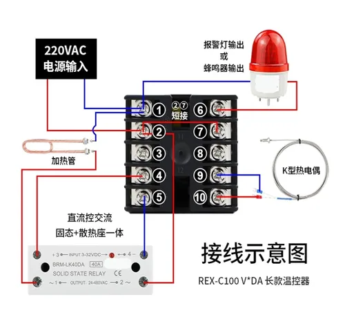 Vista 6 de Rex-C100 Digital Pid Temperature Controller 0~400℃ 220v K Type Thermocouple SSR Solid State Relay 25a 40a 60a Heatsink